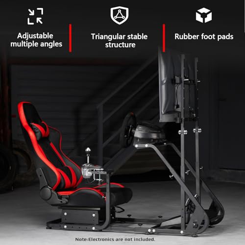Racing Simulator Cockpit with Monitor Mount, red Seat G494