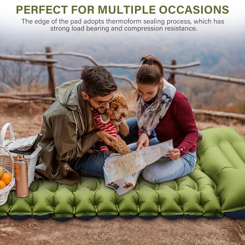 Ultralight Inflatable Sleeping Pad with Built-in Pillow Foot Pump F2071
