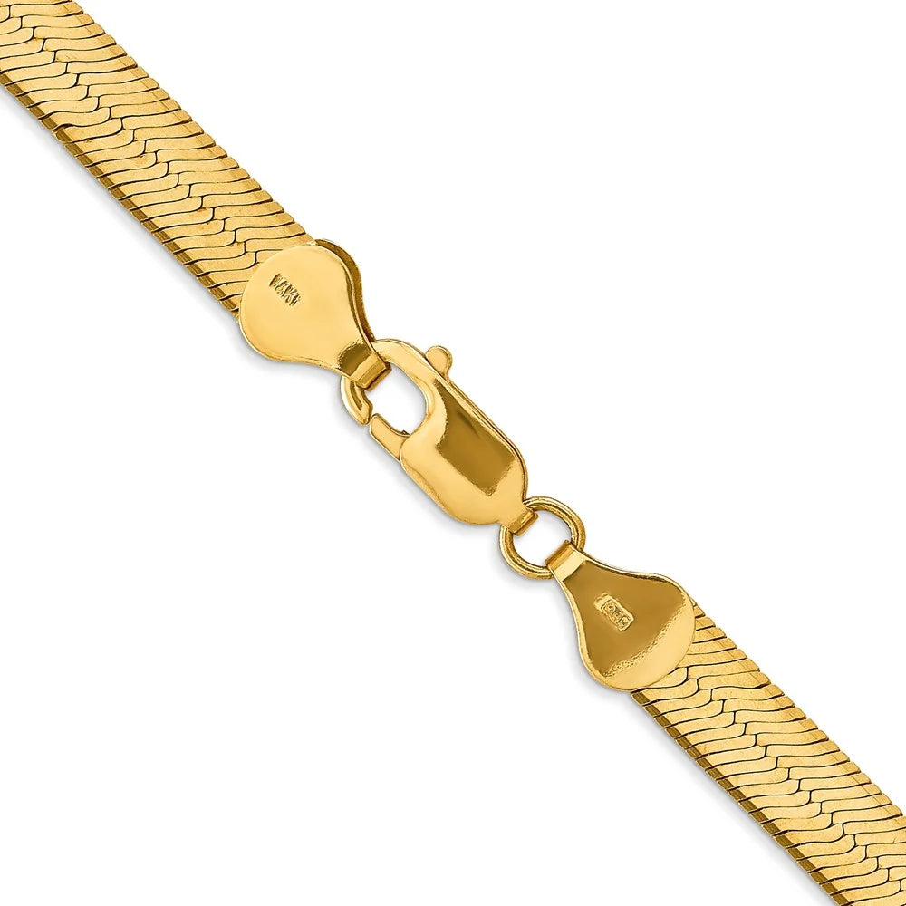 14K 24 inch 6.5mm Herringbone Chain with Lobster Clasp J84094