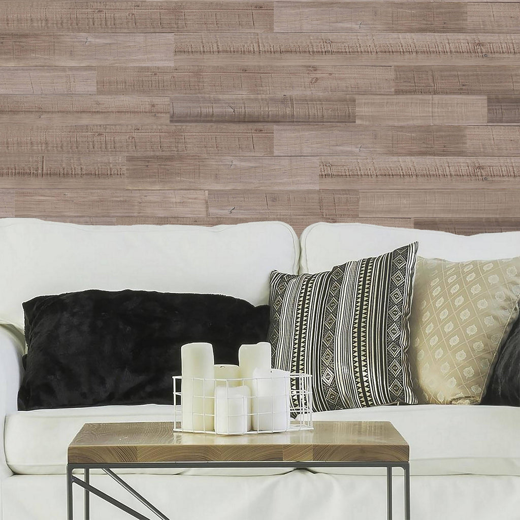 Reclaimed Peel & Stick Solid Wood Wall Paneling I395268