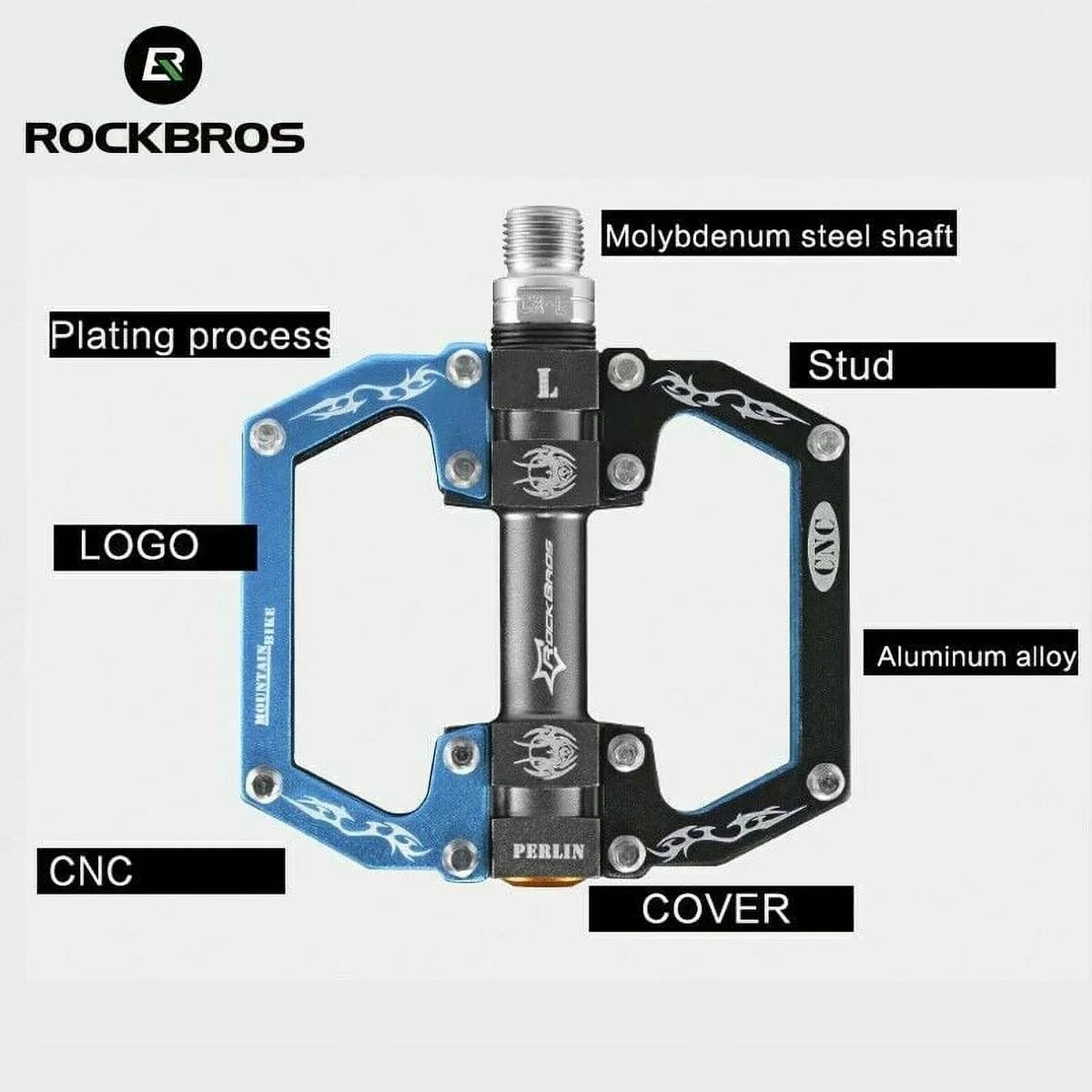 Aluminum Alloy Bike Pedals 3 Bearings 9/16" B898937