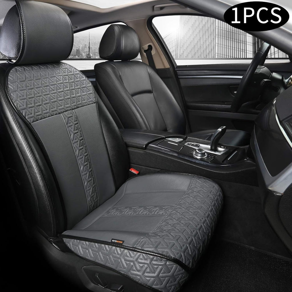 Leather PU Car Seat Cover Black 2PCS C72918
