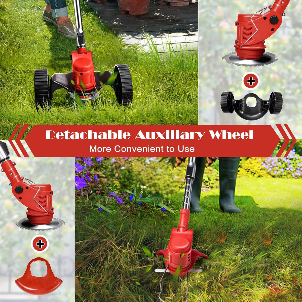 Cordless Battery Powered Weed Wacker Brush Cutter Grass Trimmer V849964