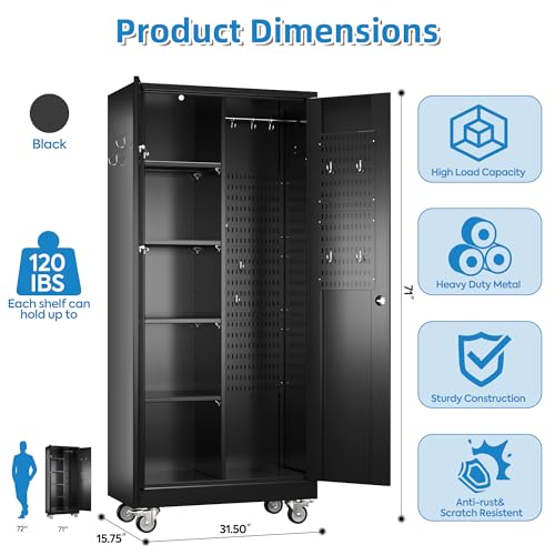 Metal Storage Cabinet with Locking Door and 2 Drawers M539