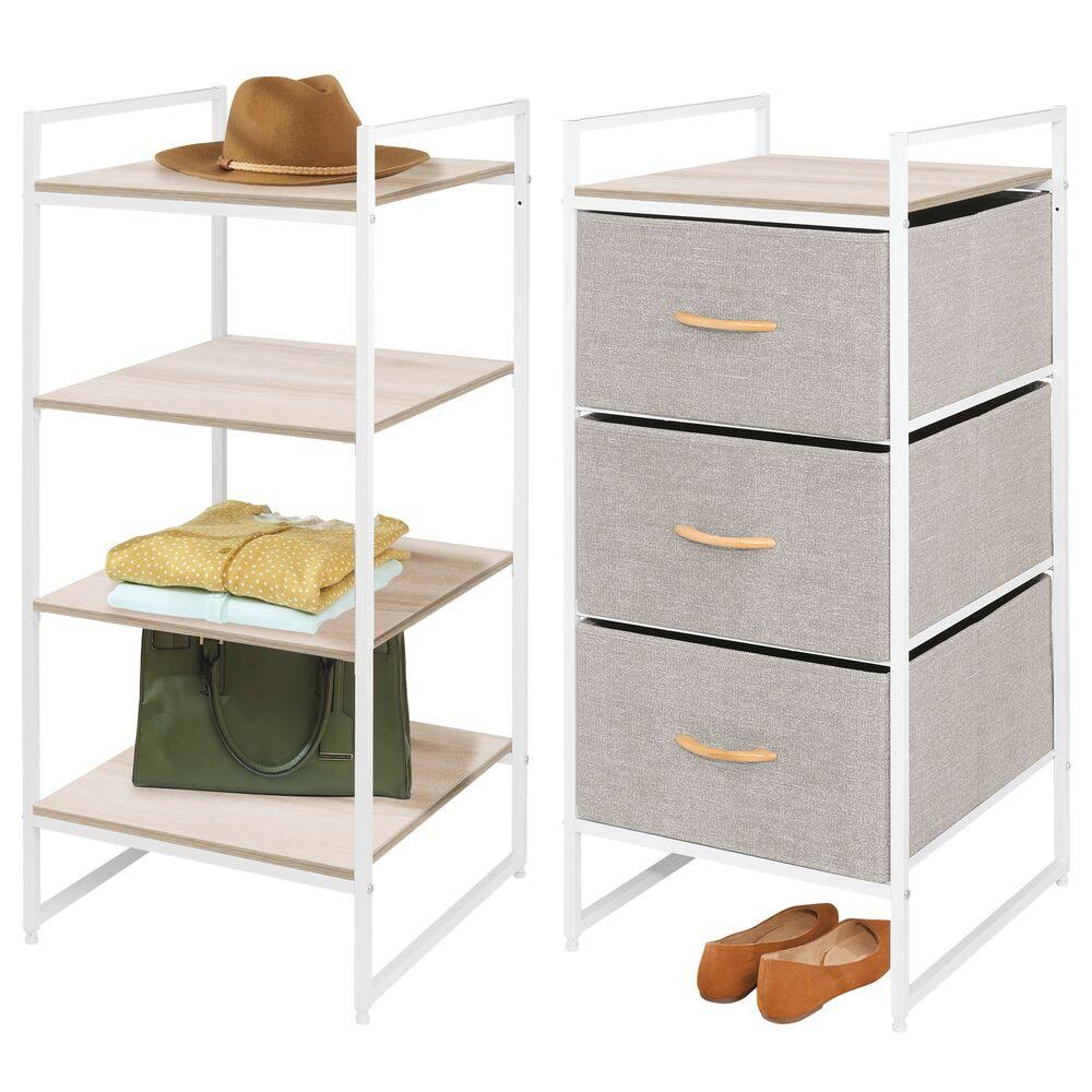 Natural Tall Vertical Fabric Dresser, 3-Drawer Y626