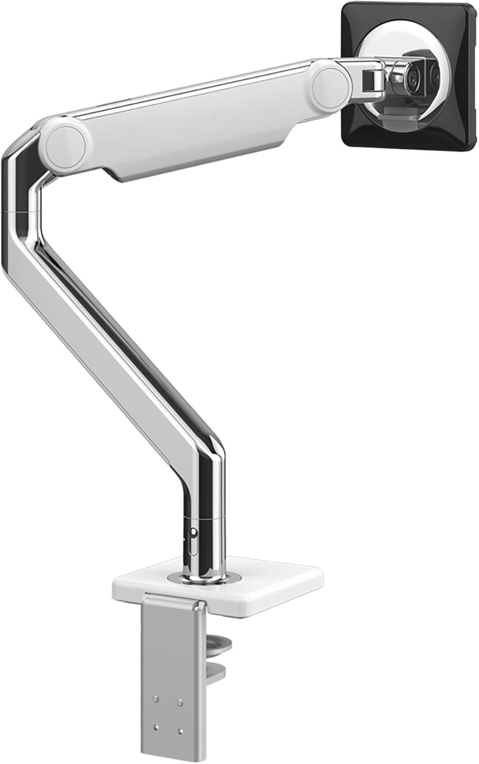 Polished Aluminum Monitor Arm with White Trim I3870