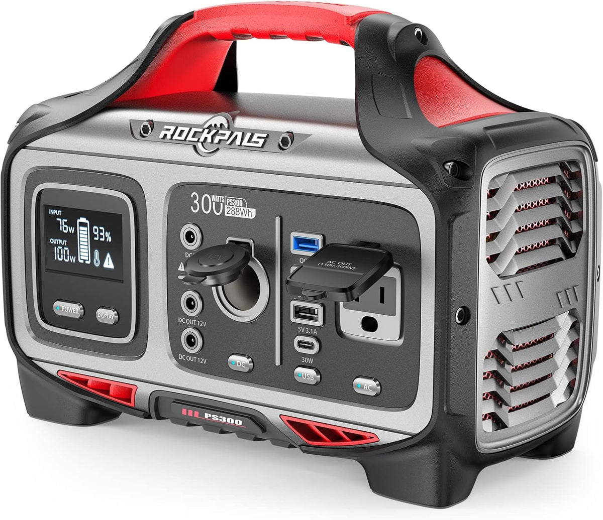 300W Portable Power Station 280wh Solar Generator with 110V AC Outlet G76265