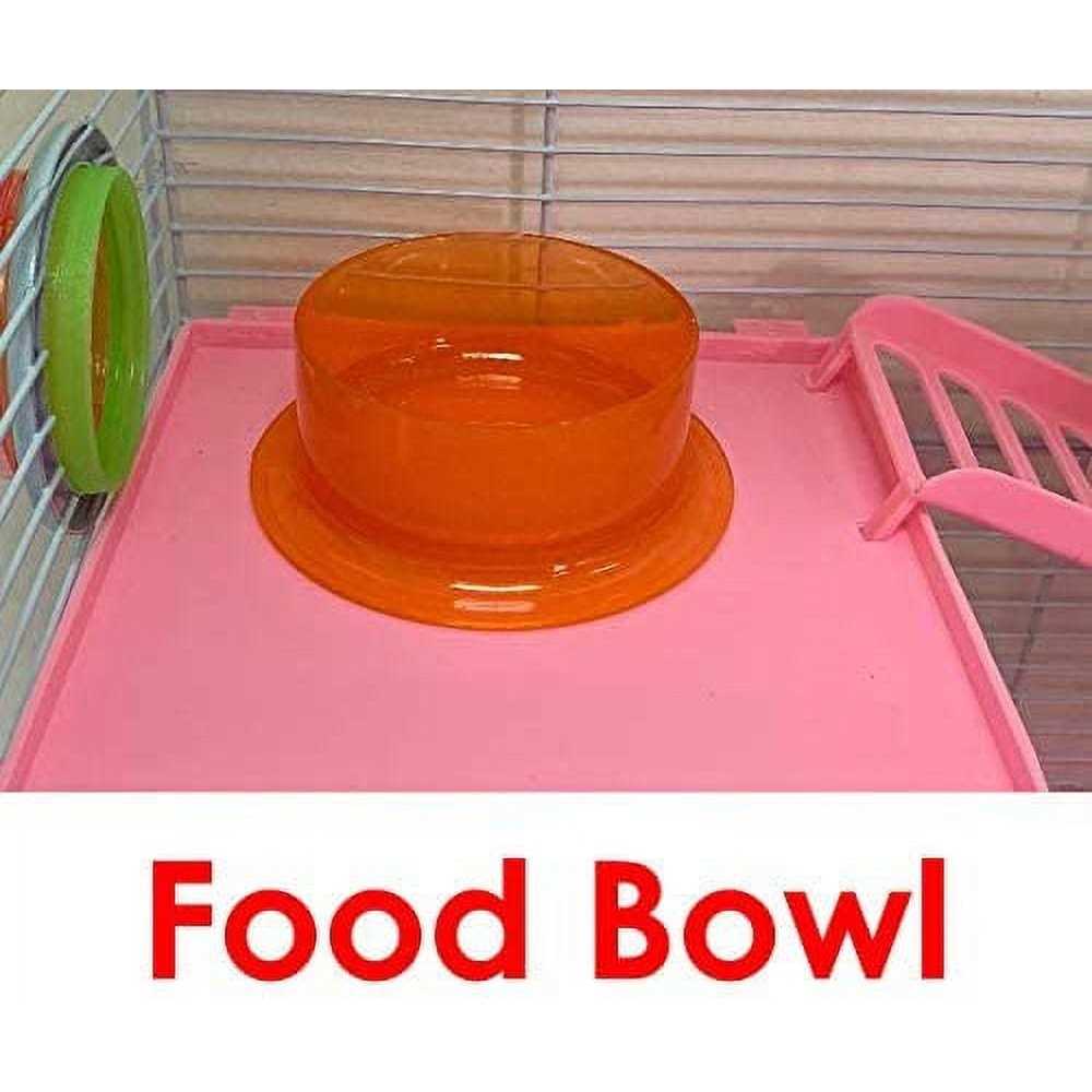 Pink 5-Levels Hamster Mouse Cage with Long Crossover Tube T335186