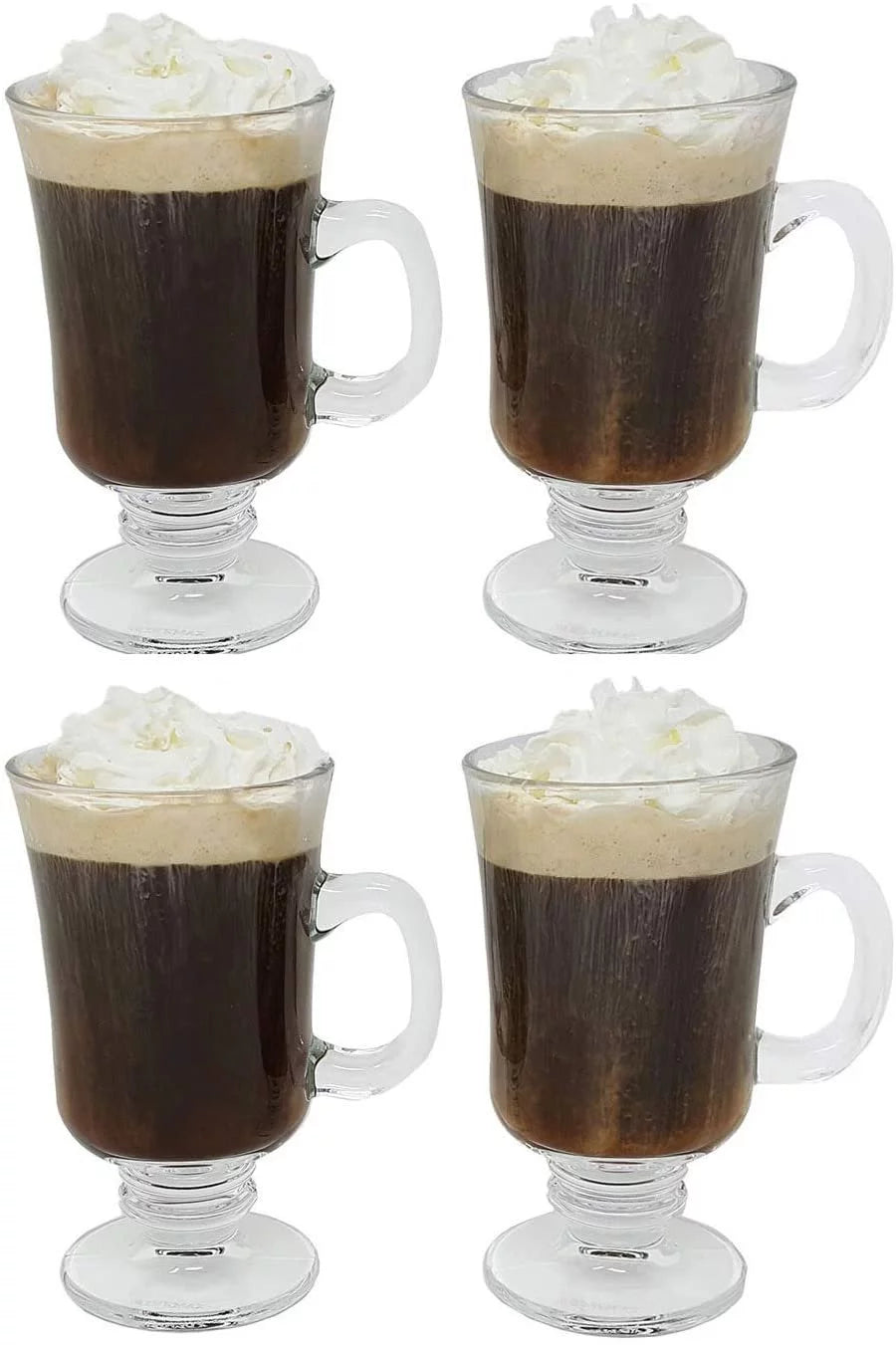 Irish Coffee Glass Coffee Mugs Footed 8 oz. (4) E178318
