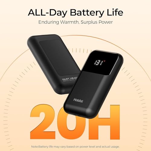 Rechargeable Electric Hand Warmers with Heat Levels and Display V3392