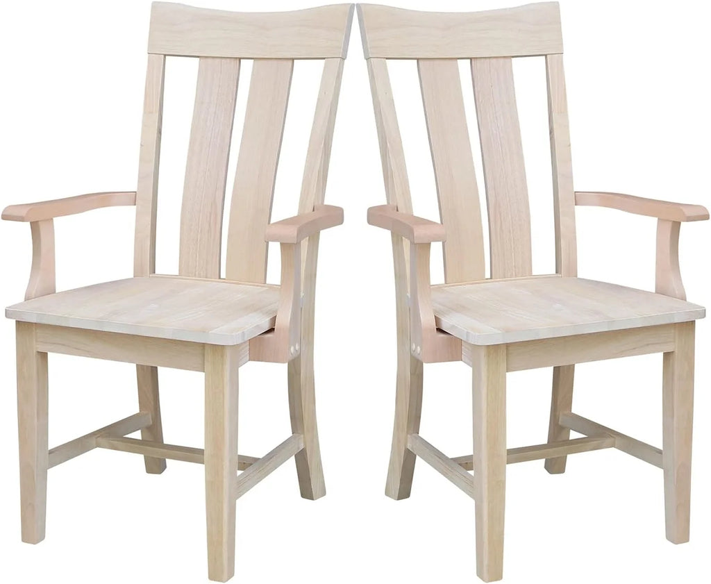 Unfinished Wood Arm Chair C1521