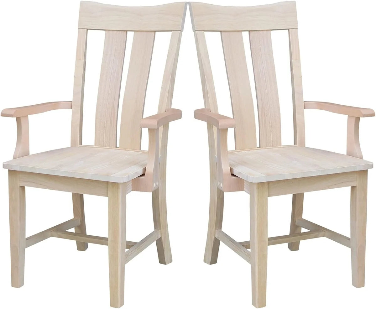Unfinished Wood Arm Chair C1521