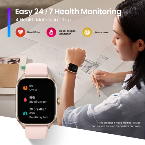 Black 43mm Smart Watch with GPS P75161