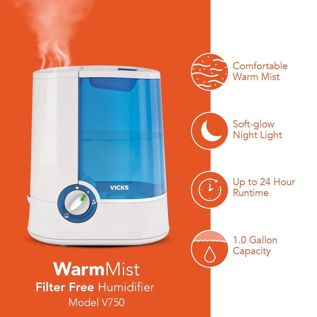 Blue Warm Mist Humidifier Q297435