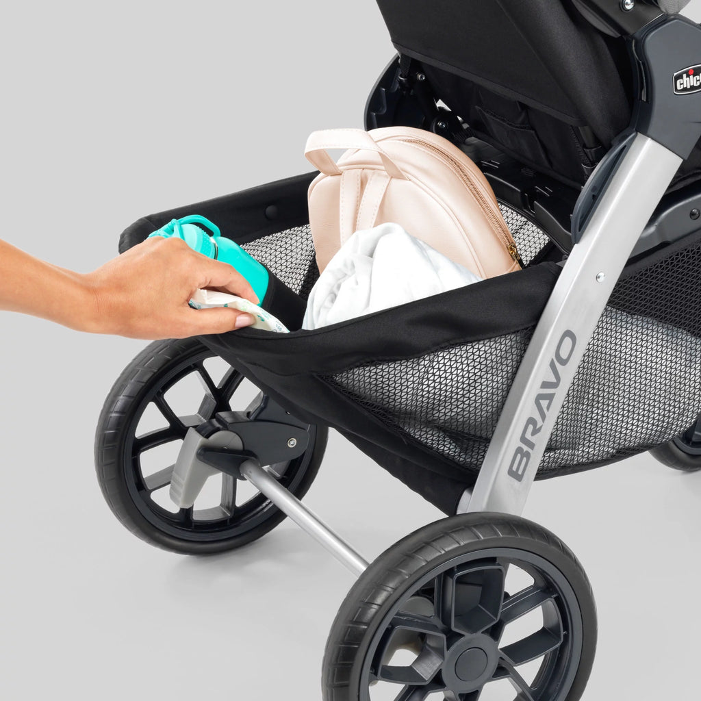 Grey Stroller with Infant Car Seat B198