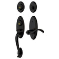 Satin Black Full Dummy Handleset with Wave Lever O51076