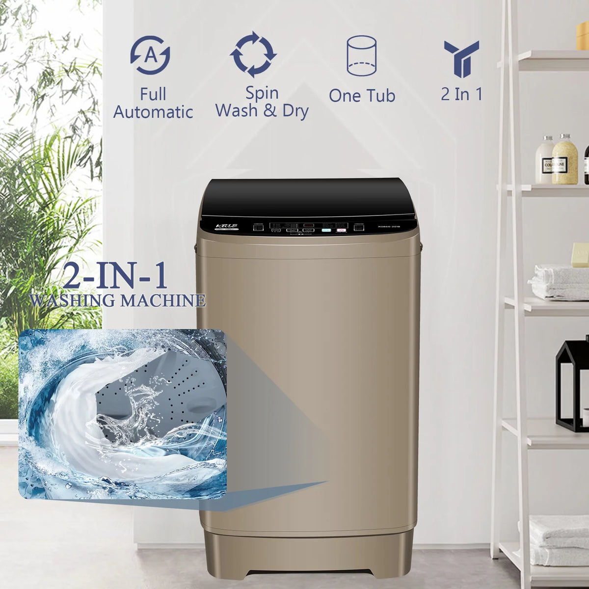 Full Automatic Washer with Drain Pump, 10 Programs F433328