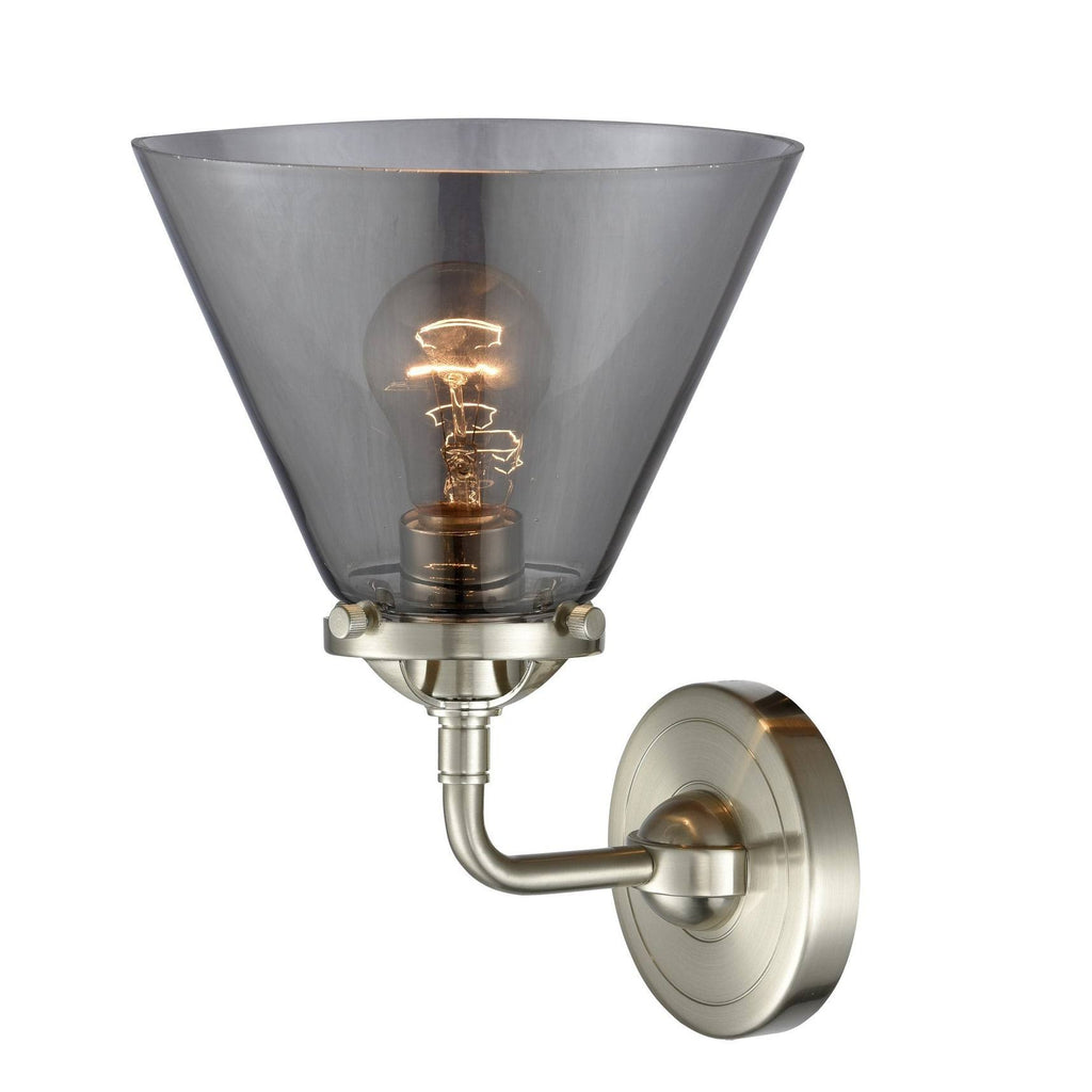Brushed Satin Nickel Large Cone 1 Light Sconce X752