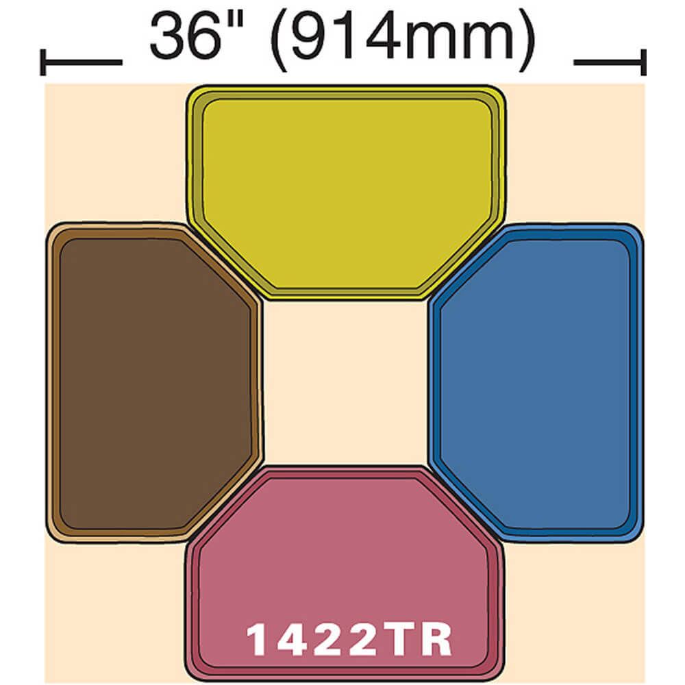 14x22 x 22x22 Trapezoid Light Peach Trays - Case of 12 Q569