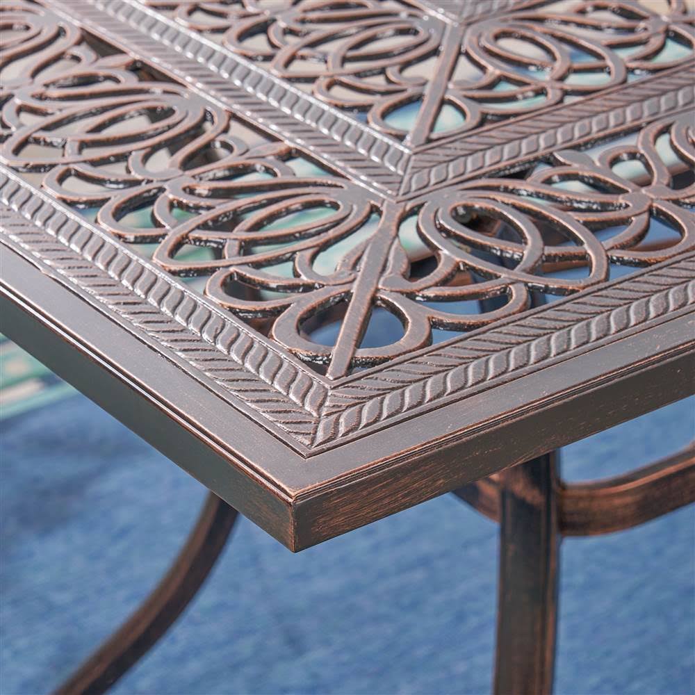 Shiny Copper Cast Aluminum Dining Table O796