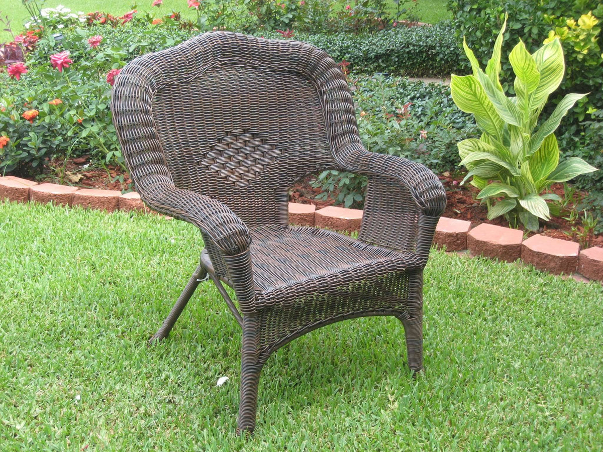 Resin Wicker Patio Chairs Set of 2 G4461