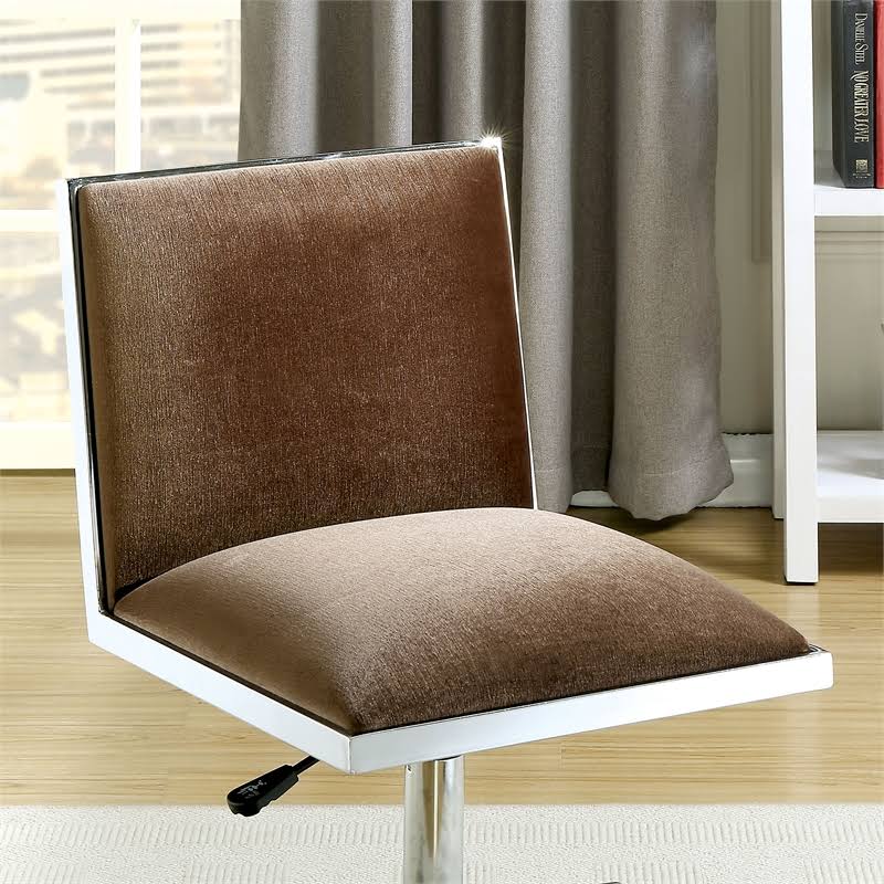 Brown Ergonomic Armless Office Chair M6596