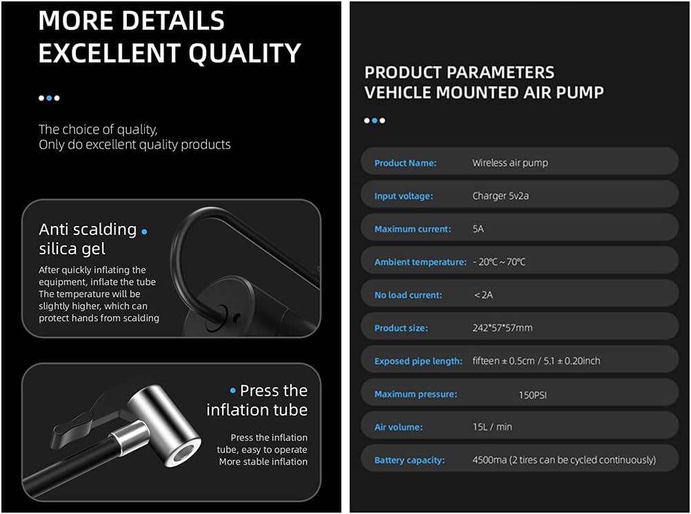 Portable Bicycle Pump Air Compressor P76416