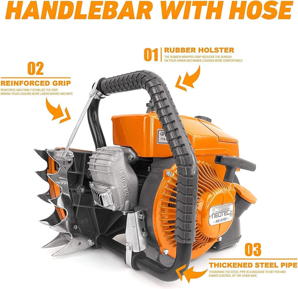 36 inch Gas Chainsaw 105cc 4.8KW 6.5HP X2270