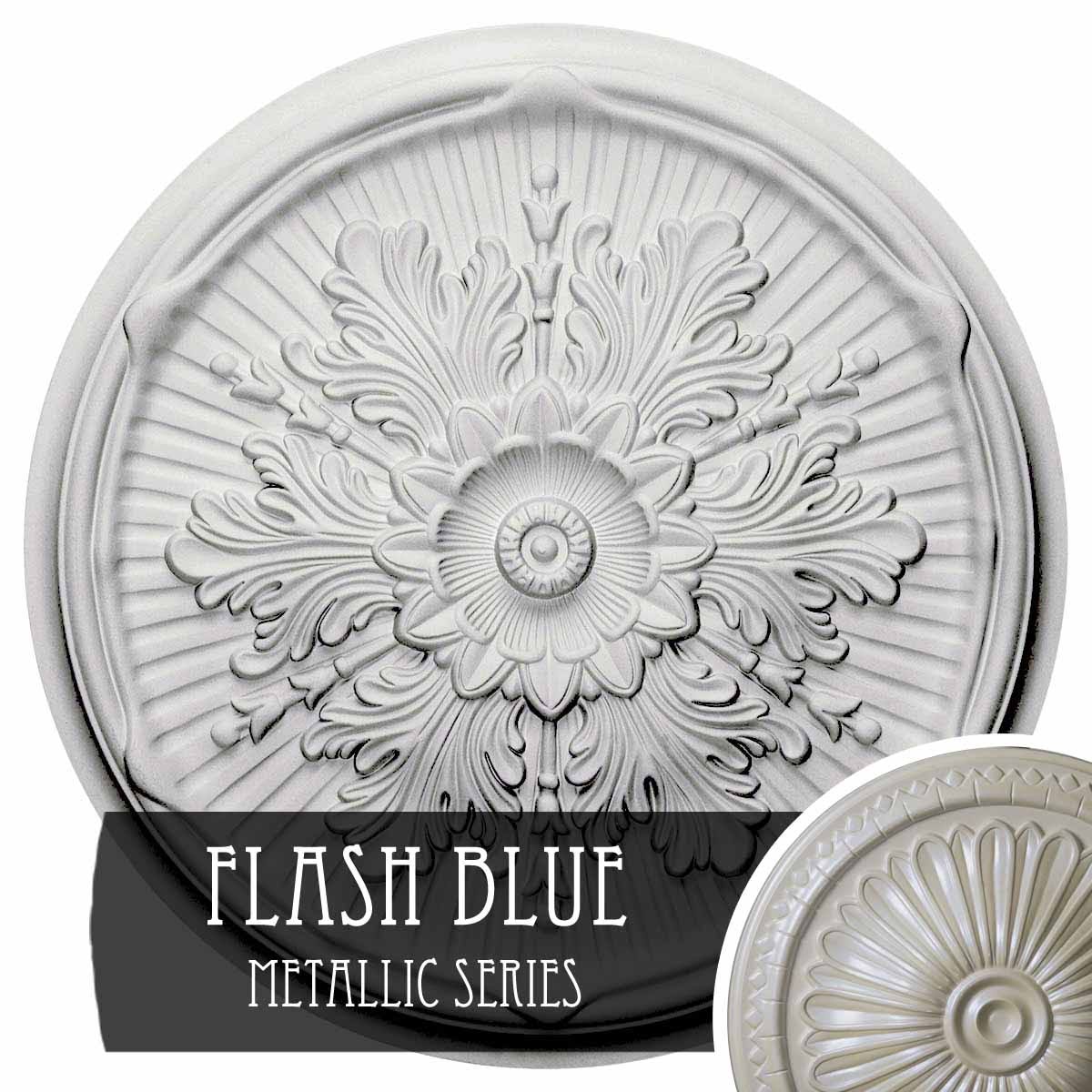 21x22OD x 2x22P Hand-Painted Ceiling Medallion O834