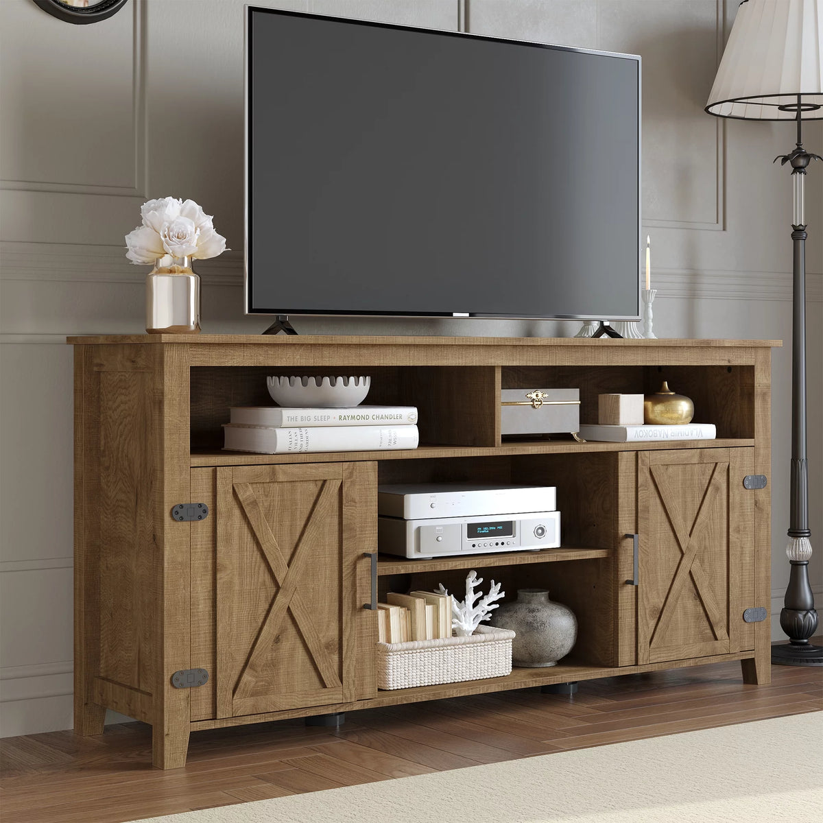 Farmhouse TV Stand for 65 Inch TV T31033