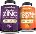Zinc Picolinate & Liposomal Vitamin C Supplement Bundle J16230