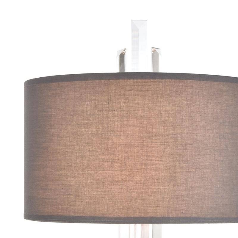 2-Light Sconce in Satin Nickel with Graphite Fabric T6781