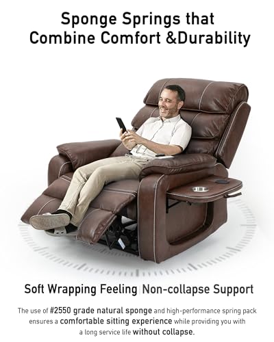 Large Power Lift Recliner with Heated and Massage, Dual Motor, 25in Wide Seat B698