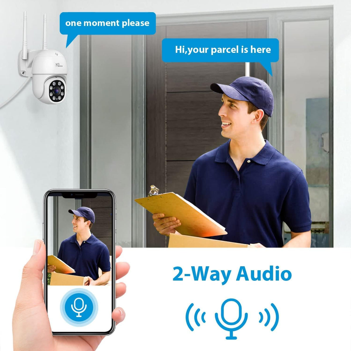 2K WiFi Security Camera with Spotlight Night Vision Y8219