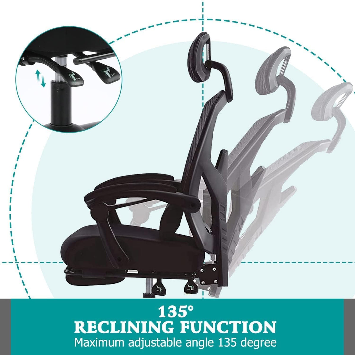 Ergonomic High Back Mesh Office Chair with Lumbar Support I7411