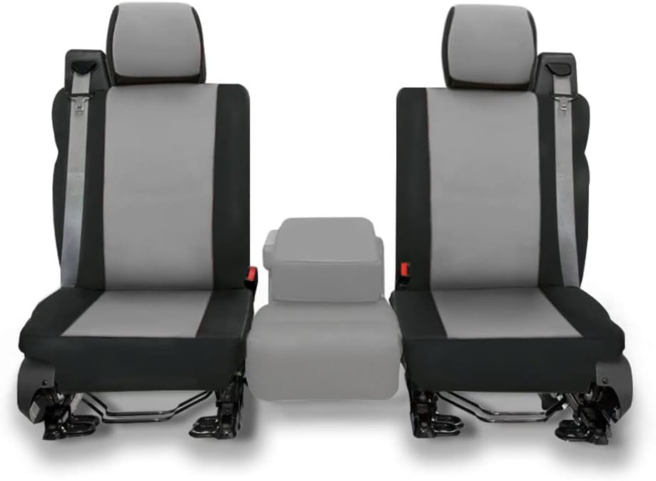 Custom Fit Neoprene Car Front Seat Covers Gray & Black P154