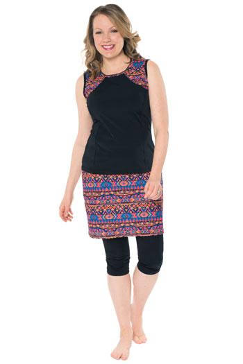 Black 2XL Skirted Capris D955898