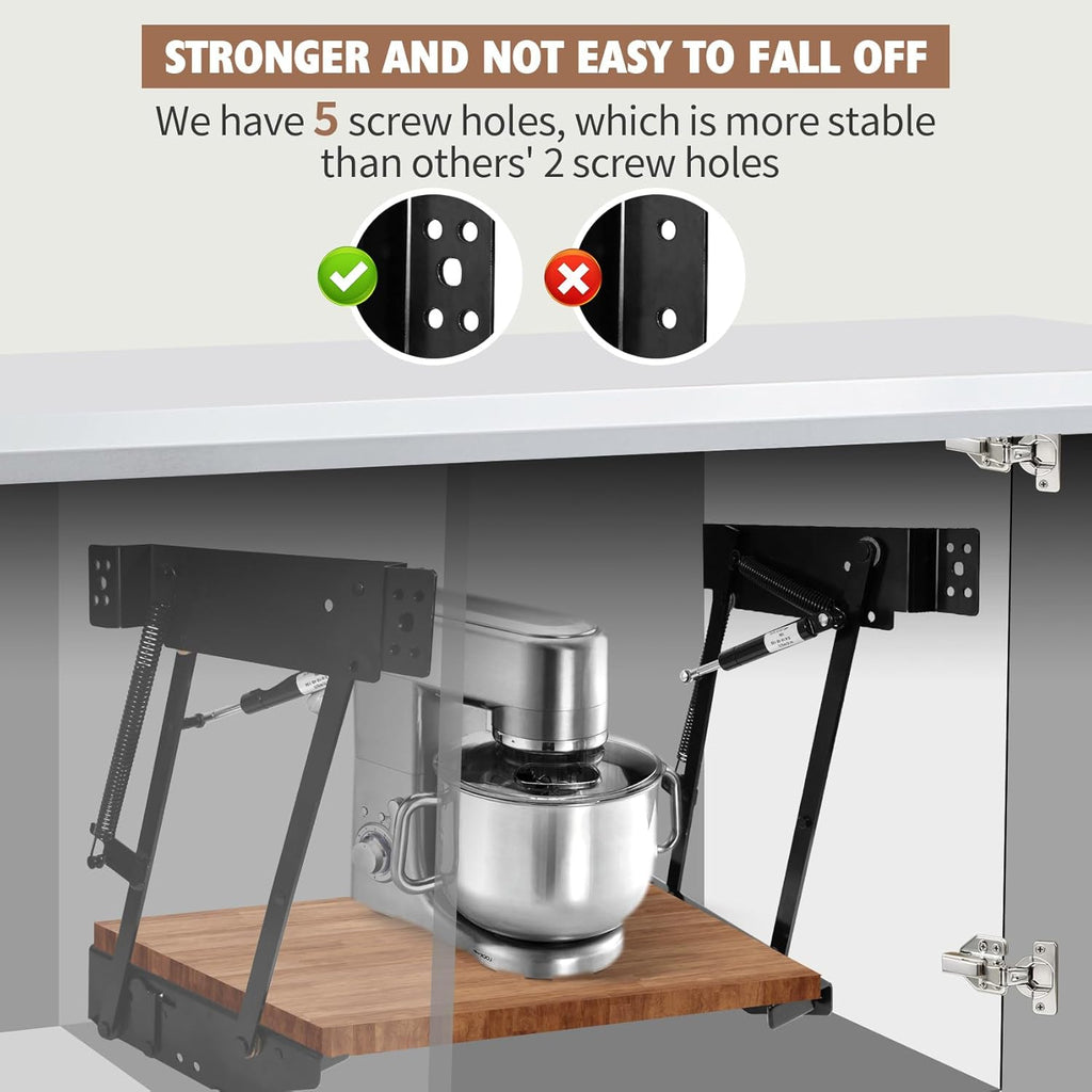 Appliance Lift with Soft-Close, Zinc Finish P366