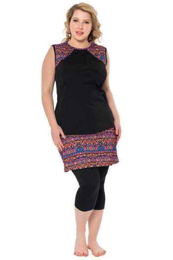 Black 2XL Skirted Capris D955898