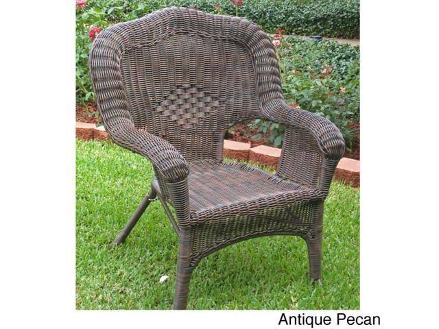 Resin Wicker Patio Chairs Set of 2 G4461