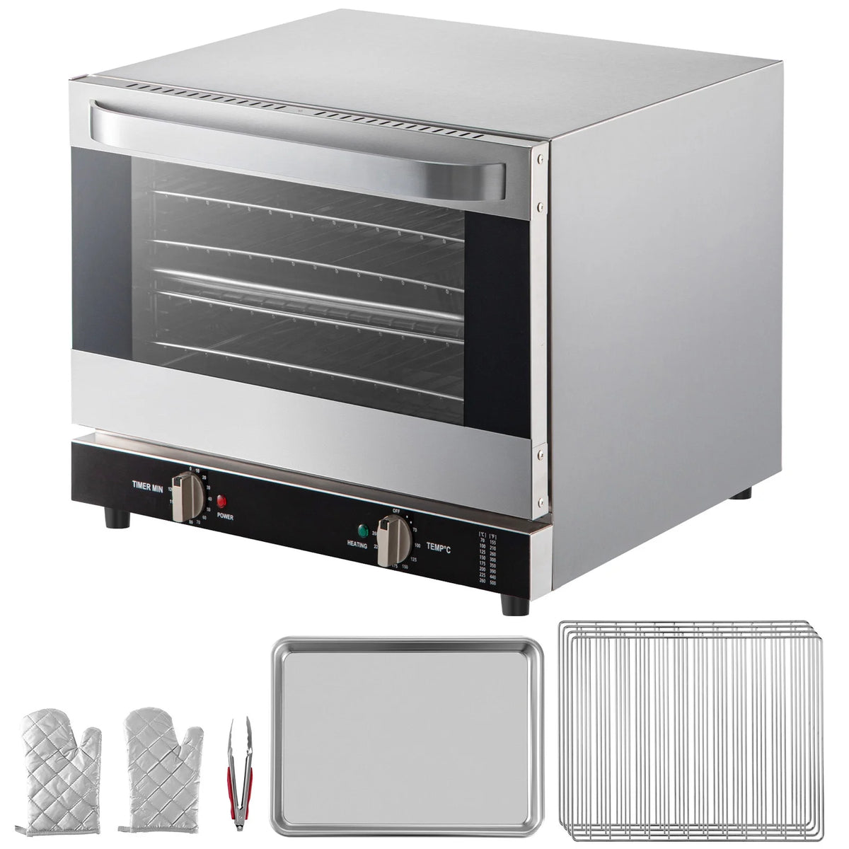 Commercial Convection Oven, 66L, 1800W, 4-Tier U800226