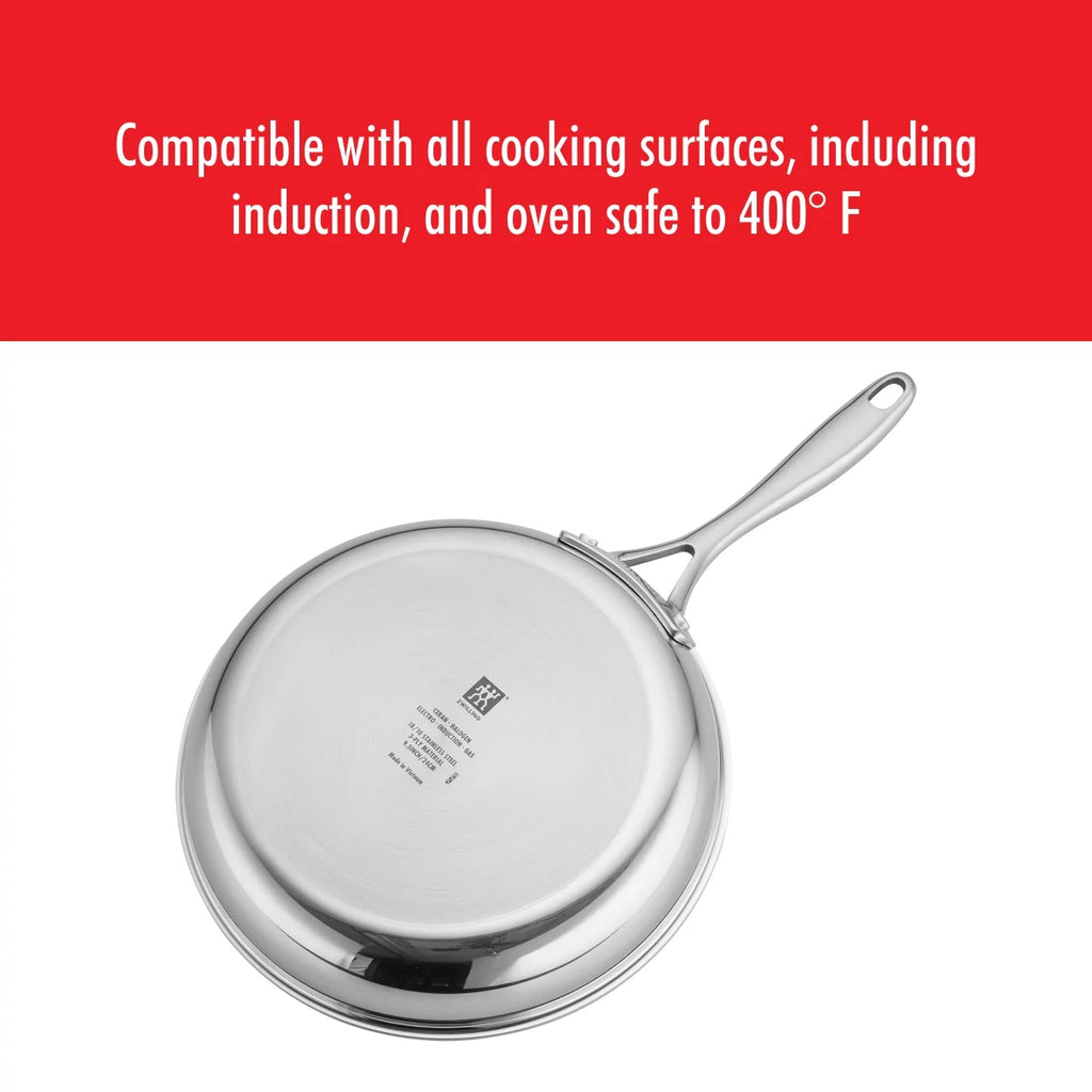 Stainless Steel Ceramic Nonstick Fry Pan with Lid D1274
