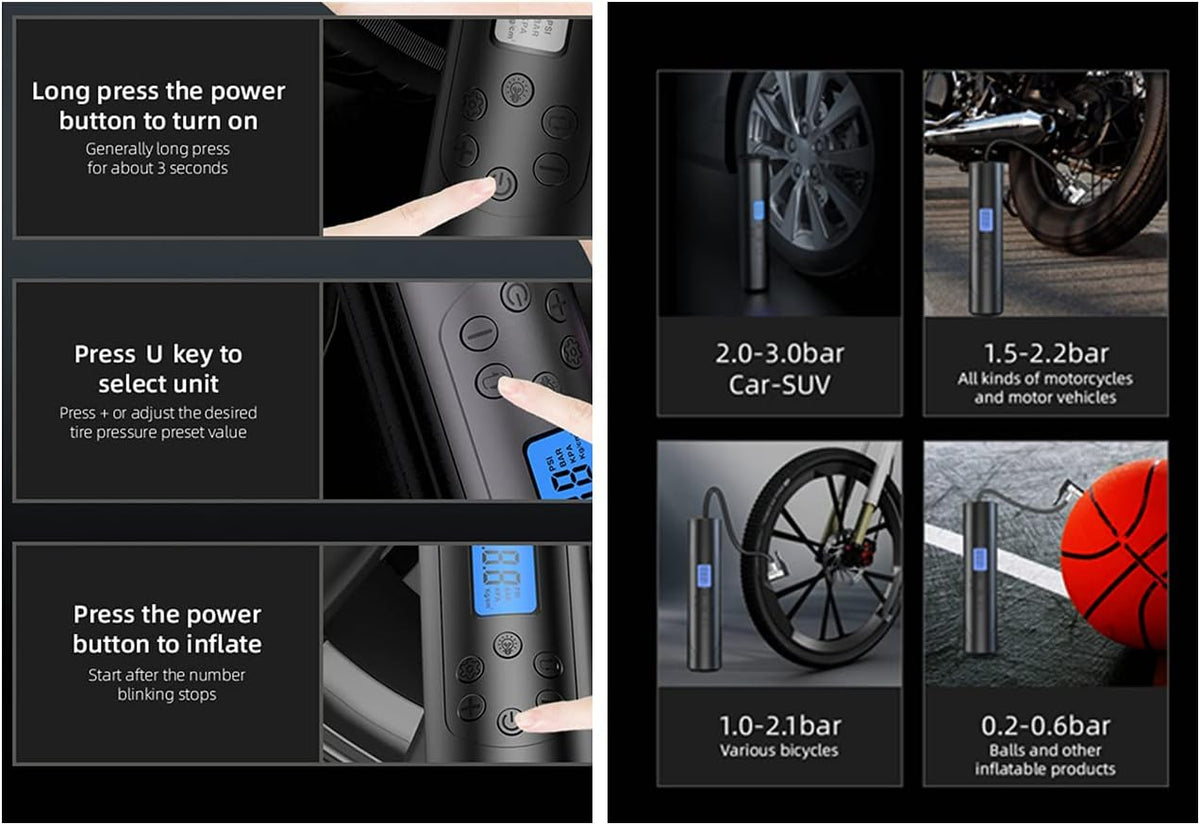 Portable Bicycle Pump Air Compressor P76416