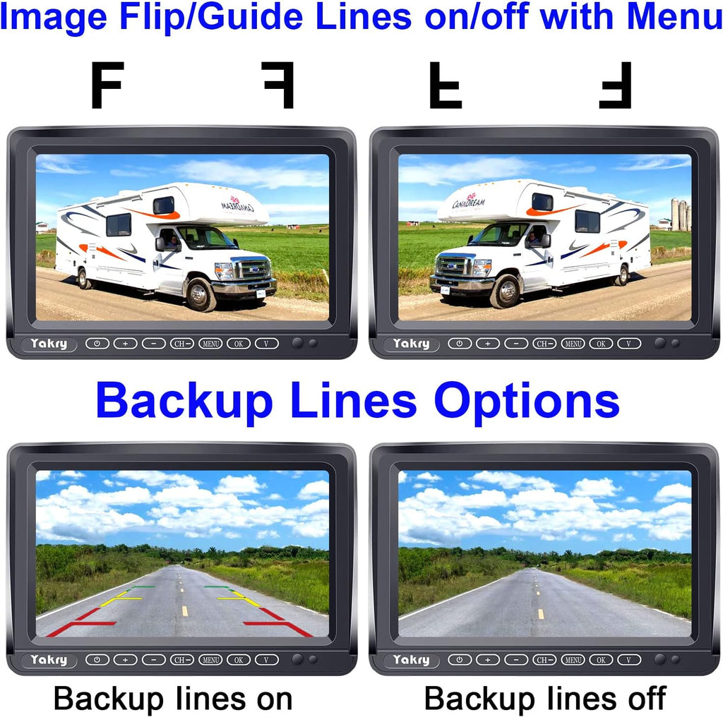 Wireless HD 1080P RV Backup Camera with 7 Inch Monitor V959