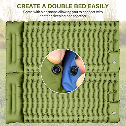 Ultralight Inflatable Sleeping Pad with Built-in Pillow Foot Pump F2071
