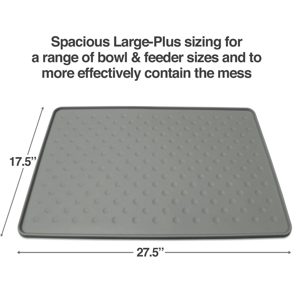 Grey Silicone Dog Food Mat, 27.5 x 17.5 M159