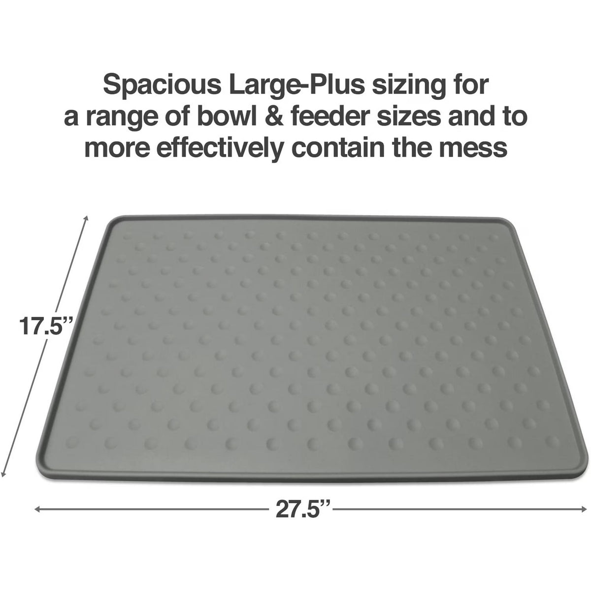 Grey Silicone Dog Food Mat, 27.5 x 17.5 M159