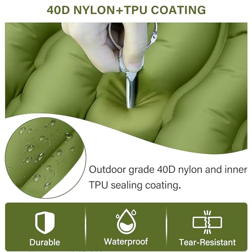 Ultralight Inflatable Sleeping Pad with Built-in Pillow Foot Pump F2071
