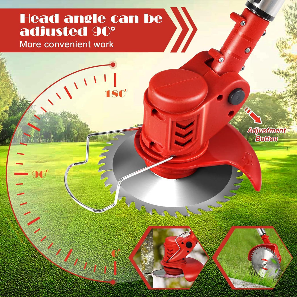 Cordless Battery Powered Weed Wacker Brush Cutter Grass Trimmer V849964