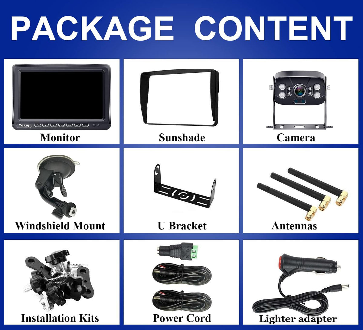 Wireless HD 1080P RV Backup Camera with 7 Inch Monitor V959